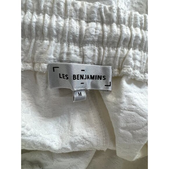 Les Benjamins Drawstring Shorts in White - Picture 7 of 8